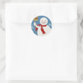 Rond Sticker Jolly Snowman (Sac)