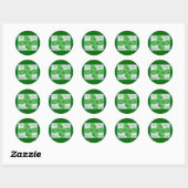 Rond Sticker Jour de la St Patrick de trèfle (Feuille)