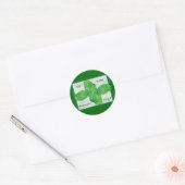Rond Sticker Jour de la St Patrick de trèfle (Enveloppe)