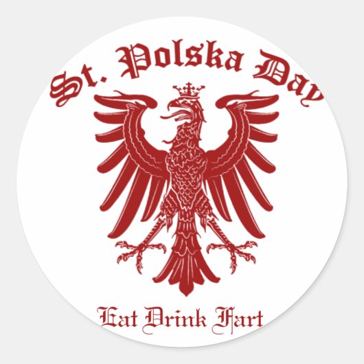 Rond Sticker Jour Polska (Devant)