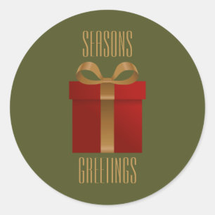 Rond Sticker Joyeuses Fêtes de Noël