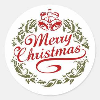 Rond Sticker Joyeux Noël