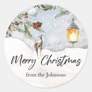 Rond Sticker Joyeux Noël