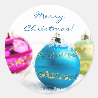 Rond sticker Joyeux Noël