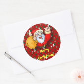 Rond Sticker Joyeux Noël (Enveloppe)