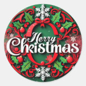 Rond Sticker - Joyeux Noël (Devant)