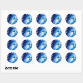 Rond Sticker Joyeux Noël (Feuille)