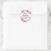 Rond Sticker Joyeux Noël - Berry Red xmas (Sac)