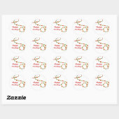 Rond Sticker Joyeux Vacances (Feuille)