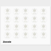 Rond Sticker Joyeux Vacances (Feuille)