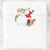 Rond Sticker Joyeux Vacances (Sac)