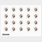 Rond Sticker Joyeux Vikmas (Feuille)