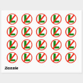 Rond Sticker Joyous Noel (Feuille)