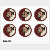 Rond Sticker JSC 'détecté' (Feuille)