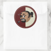 Rond Sticker JSC 'détecté' (Sac)
