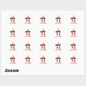 Rond Sticker Just Friends Couple (Feuille)