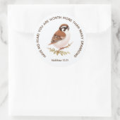 Rond Sticker JW avec Écriture, Matthieu 10:31 (Sac)