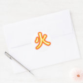 Rond Sticker Kanji Fire (Enveloppe)