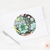 Rond Sticker Kanji pour l'amour (Enveloppe)