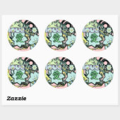 Rond Sticker Kanji pour l'amour (Feuille)