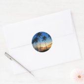 Rond Sticker Kapa'a Sunrise (Enveloppe)