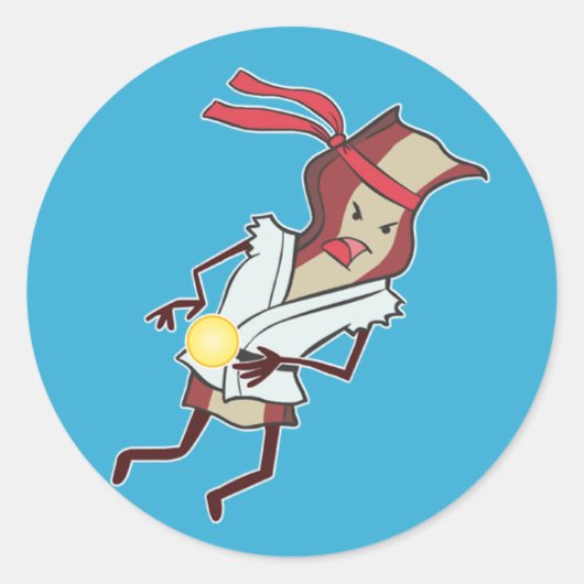 Rond Sticker Karate Bacon (Devant)