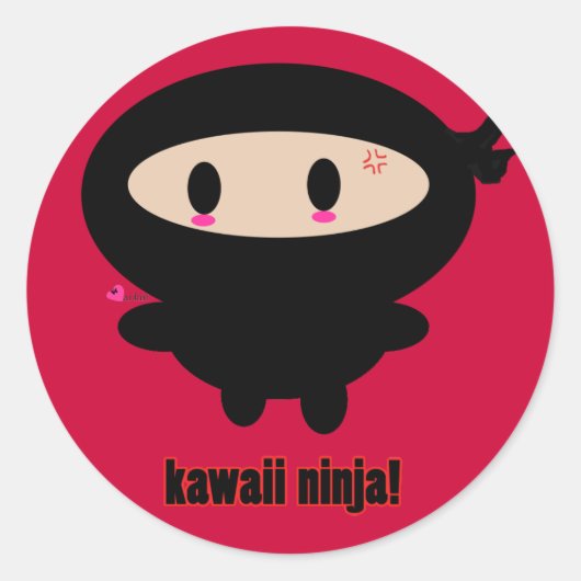 Rond Sticker Kawaii Ninja (Devant)