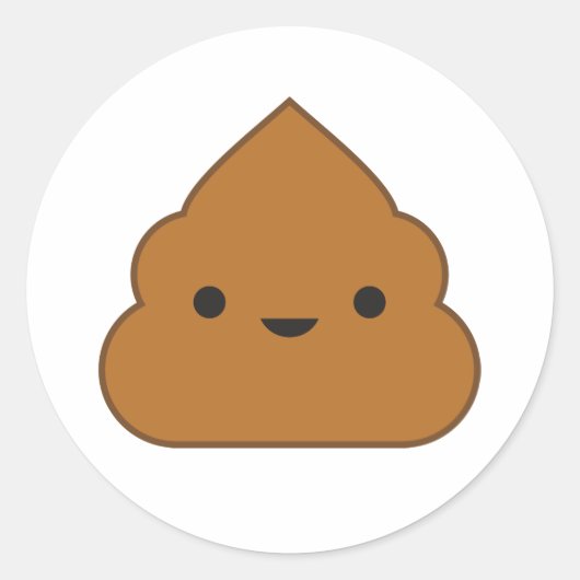 Rond Sticker Kawaii Poop (Devant)