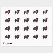 Rond Sticker Keeshond BFF (Feuille)