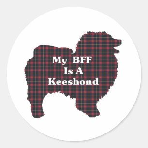 Rond Sticker Keeshond BFF
