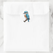 Rond Sticker Kingfisher - Un éclat de couleurs (Sac)