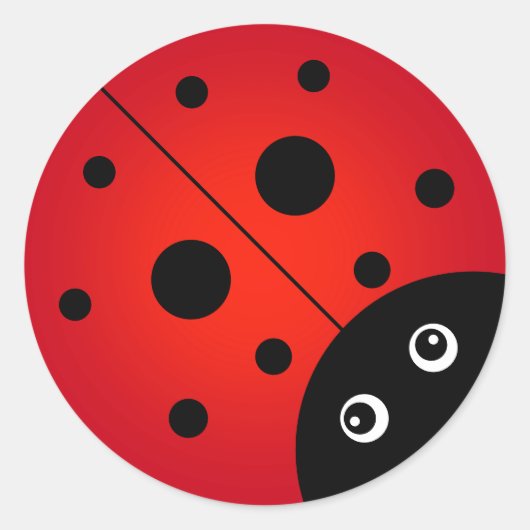 Rond Sticker KiniArt Ladybug Classic Round (Devant)