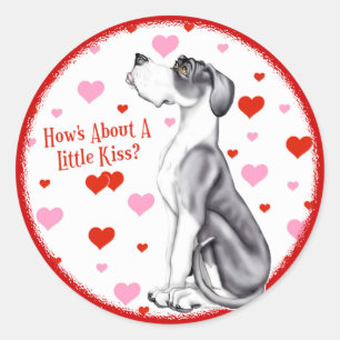 Rond Sticker Kiss de Great Dane Mantle UC