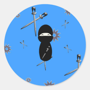 Rond Sticker Kokeshi Ninja