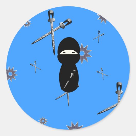 Rond Sticker Kokeshi Ninja (Devant)