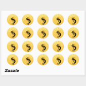 Rond Sticker Kokopelli Gold Sun (Feuille)