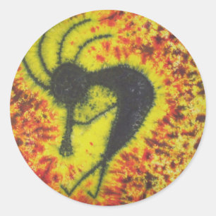 Rond Sticker Kokopelli Tie Dye