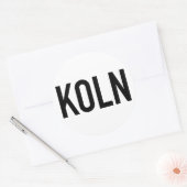 Rond Sticker KOLN | Noir en blanc (Enveloppe)