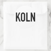 Rond Sticker KOLN | Noir en blanc (Sac)