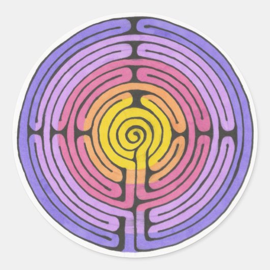 Rond Sticker Labyrinthe (Devant)
