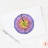 Rond Sticker Labyrinthe (Enveloppe)