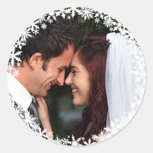 Rond Sticker Lacy Winter Holiday (Devant)