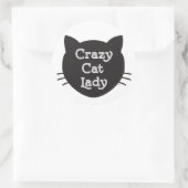 Rond Sticker Lady Crazy Cat (Sac)