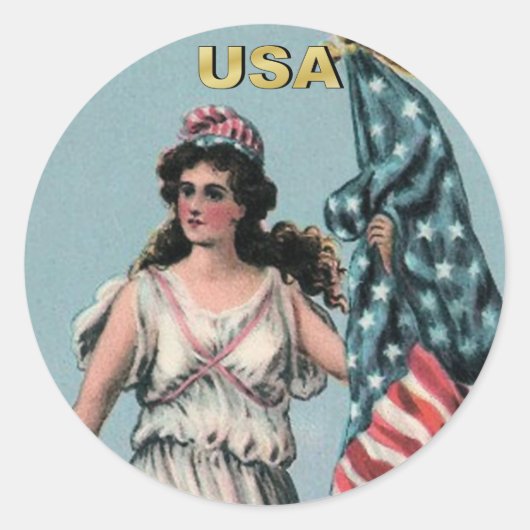 Rond Sticker Lady Liberty 1 (Devant)