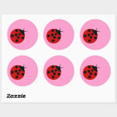 Rond Sticker Ladybug (Feuille)