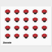 Rond Sticker Ladybug (Feuille)