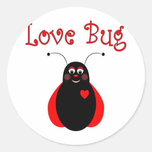 Rond Sticker Ladybug Bug mignon (Devant)