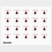 Rond Sticker Ladybug de Bug Little Love (Feuille)