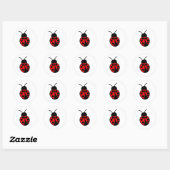 Rond Sticker Ladybug personnalisable (Feuille)