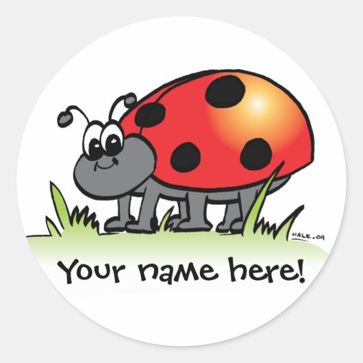 Rond Sticker Ladybug personnalisé (Devant)